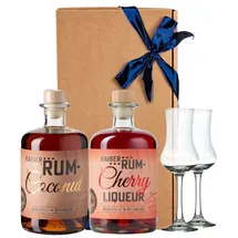 Fein-Brennerei Prinz Rum Coconut & Cherry Likör 40% vol. 0,5 l Geschenkset
