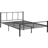 Décoshop26 - Metallbett für Erwachsene mit Metalllattenrost schwarzem Stahlrahmen 140 x 200 cm 03_0002693