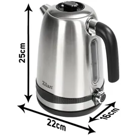 Zilan Edelstahl Wasserkocher 2200 W 40°C-100°C Kapazität: 1,7 L Digitale Temperaturanzeige Warmhaltefunktion