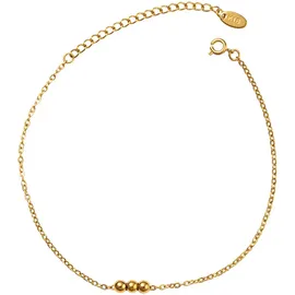 FIRETTI Fußketten Set FIRETTI "Schmuck Geschenk Körperschmuck Kugeln", gold (gelbgoldfarben), Fußketten, Damen, Edelstahl