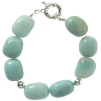 Gemshine Armband 'Aquamarin' Armbänder & Armreife Grau Damen