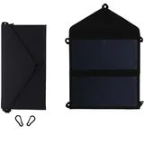 NMM 30W Solarpanel Faltbar mit 2 Ports, IP44 Solar Ladegerät mit Reißverschluss-Schutz für Camping, im Freien