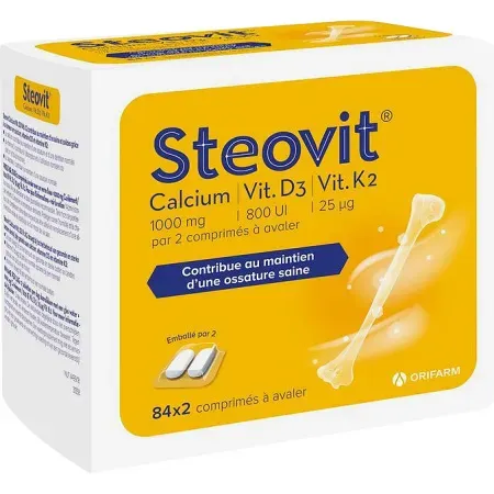 Steovit Calcium + Vitamin D3 + Vitamin K2 84x2 Schluckbare Tabletten