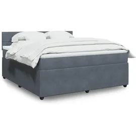 vidaXL Boxspringbett 180 x 200 cm Dunkelgrau