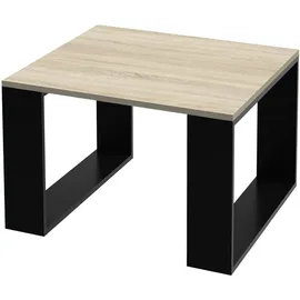 ML-Design Couchtisch 65x65x40 cm, Eicheoptik-Schwarz Quadratischer