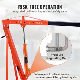 Vevor Hydraulischer Langer Ram-Wagenheber, 8 t Motorhebezylinder mit Einzelkolbenpumpe & Flacher Basis, Hydraulischer Auto-Flaschenheber für Motorhebebühnen, Garagen-/ladenkrane, Bauernhof usw.