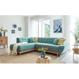 miuform Eckcouch Polyester 2-Sitzer Türkis