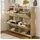 stilvora Schuhschrank 108,5 x 100 x 24 cm beige / beige hochglänzend