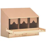 vidaXL 3er Legenest 72x33x54 cm Massivholz Kiefer