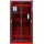 Jet-Line St. Petersburg Aktenschrank 90 x 40 x 185 cm rot dunkelgrau