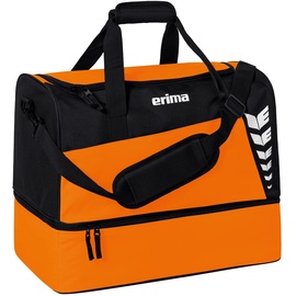 Erima Unisex Six Wings Sporttasche mit Bodenfach, orange/schwarz, M
