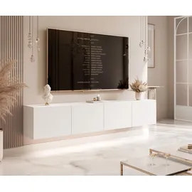 idohome TV-Lowboard 200 cm Weiß Matt 36x40x40 cm Holzwerkstoff