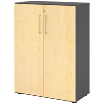 bümö Aktenschrank 80 x 110 x 42 cm braun/grau