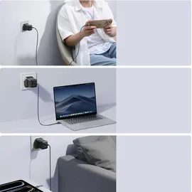 Joyroom JR-TCG17 45W 2 x USB-C Wandladegerät (UK-Stecker) – Schwarz