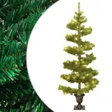 vidaXL Spiral-Weihnachtsbaum mit Topf Grün 120 cm