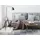 Beliani Couchtisch, dunkler Holzfarbton/gold 61 cm Ramona