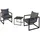 Hti-Living Cirella Set 3-tlg. Grau/Schwarz