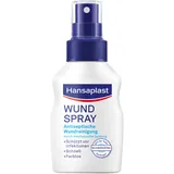 Hansaplast Wundspray (50 ml), zur antiseptischen Wundreinigung durch mechanische Spülung, Spray schützt vor Wundinfektionen, farblos und besonders hautfreundlich