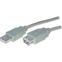 S-Conn USB 2.0), 0.3m USB Kabel 0,3 m, USB A grau