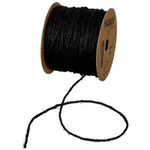 HALBACH Jutekordel Basic Juteband 2.0 mm breit 50.0 m lang 100 Jute Ganzjährig einsetzbar Schwarz