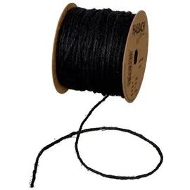 HALBACH Jutekordel Basic Juteband 2.0 mm breit 50.0 m lang 100 Jute Ganzjährig einsetzbar Schwarz