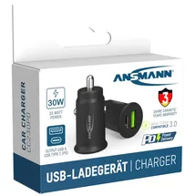 Ansmann In-Car-Charger KFZ-Ladegerät 30 W 12-24 V Schwarz