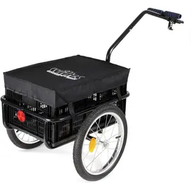 Wiltec Fahrrad Lastenanhänger 145x57,5x73 cm grau 2023