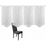 HOME WOHNIDEEN Schiebegardine HOME WOHNIDEEN "JENNA" Gr. 1, weiß, B:57cm H:145cm, Jacquard, Polyester, Gardinen, Schiebevorhang Jacquard Set, inkl. Befestigungszubehör
