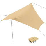 Campguru Tarp Wing Sonnen Segel Camping Vor Zelt Wind Schutz Plane Baumwolle 4 m