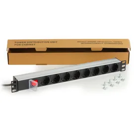 Link Mehrfachsteckdose 39 cm Schwarz 8 St.