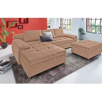 sit&more Ecksofa »Labene L-Form« wahlweise mit Bettfunktion und Bettkasten, auch als XXL-Variante braun