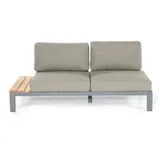 SonnenPartner Equila Lounge-Eckmodul 2-Sitzer links anthrazit/Teak
