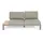 SonnenPartner Equila Lounge-Eckmodul 2-Sitzer links anthrazit/Teak