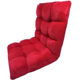 Hti-Living Bodensessel Rot Verstellbar Bodenstuhl Klappbar Gepolstert bis 150 kg