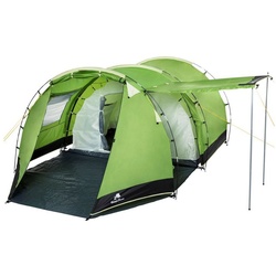 CampFeuer Tunnelzelt Zelt Super+ für 4 Personen, Grün, Tunnelzelt 3000 mm Wassersäule, Personen: 4 grün