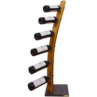 brandmatt Premium Weinständer | Fassdaube | für 6 Weinflaschen | ca. 100 x 25 x 25 cm | 1 Stück Weinregal
