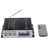 Fasizi Mini Bluetooth Hi-Fi Stereo Audio AMP Verstärker Bass Booster MP4 12V Unterstützung FM MP3 TF USB DVD für Auto Motorrad -Schwarz