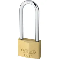 ABUS Vorhängeschloss Messing 65/30BH60 gl.-6304 - gleichschließend + hoher Bügel - Messing-Schlosskörper - gehärteter Stahlbügel - ABUS-Sicherheitslevel 4