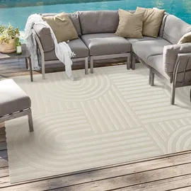 Sanat Berlin beige Creme, B:60cm H:6mm L:110cm, Kunstfaser, Teppiche, Teppich, In -und Outdoor geeignet, Außenbereich, Terrasse, Balkon, auch Läufer