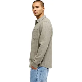 QUIKSILVER Langarmhemd "Motherfly Heather", Herren, Gr. XS, US-Größen, grau (grape leaf heather), Obermaterial: 100% Baumwolle., Hemden