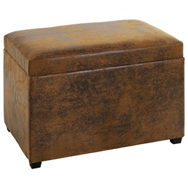 Haku-Möbel HAKU Möbel Sitztruhe MDF, Vintage-braun, T 39 x B 58 x H 42 cm