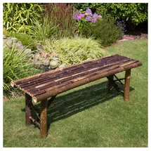 Homestyle4u Gartenbank 120 x 44 x 0 cm Braun
