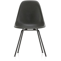 Vitra - Eames Fiberglass Side Chair DSX, basic dark / Eames elephant hide grey (Filzgleiter basic dark)