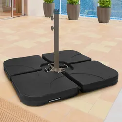 Swing&Harmonie® Schirmständer Gewicht befüllbar bis 130 kg Sonnenschirm Schirmgewicht Schirmständer Beschwerungsplatten Sonnenschirmständer Ampelschirm