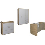 Mäusbacher Babymöbel-Set »Lilly«, (3 tlg., Wiko/Bett/Kleiderschrank), grau