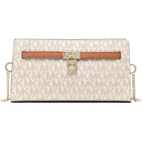 Michael Kors Hamilton Moderne Umhängetasche Kunstleder Beige/Weiß