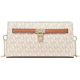 Michael Kors Hamilton Moderne Umhängetasche Kunstleder Beige/Weiß