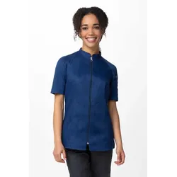 Chef Works® Damenkochjacke ARCADIA Flex Serie nachhaltig, Reisverschluss, Oceanblue, Größe XL