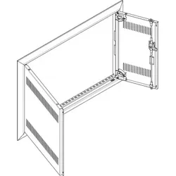 ABN GBRU33TL Blendrahmen + Tür mit Lüftungsschlitz für UP-Feldverteiler 3x3-reihig