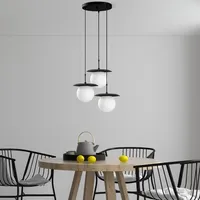 Opviq Elegant Black Chandelier, Metal Body, 55 x 55